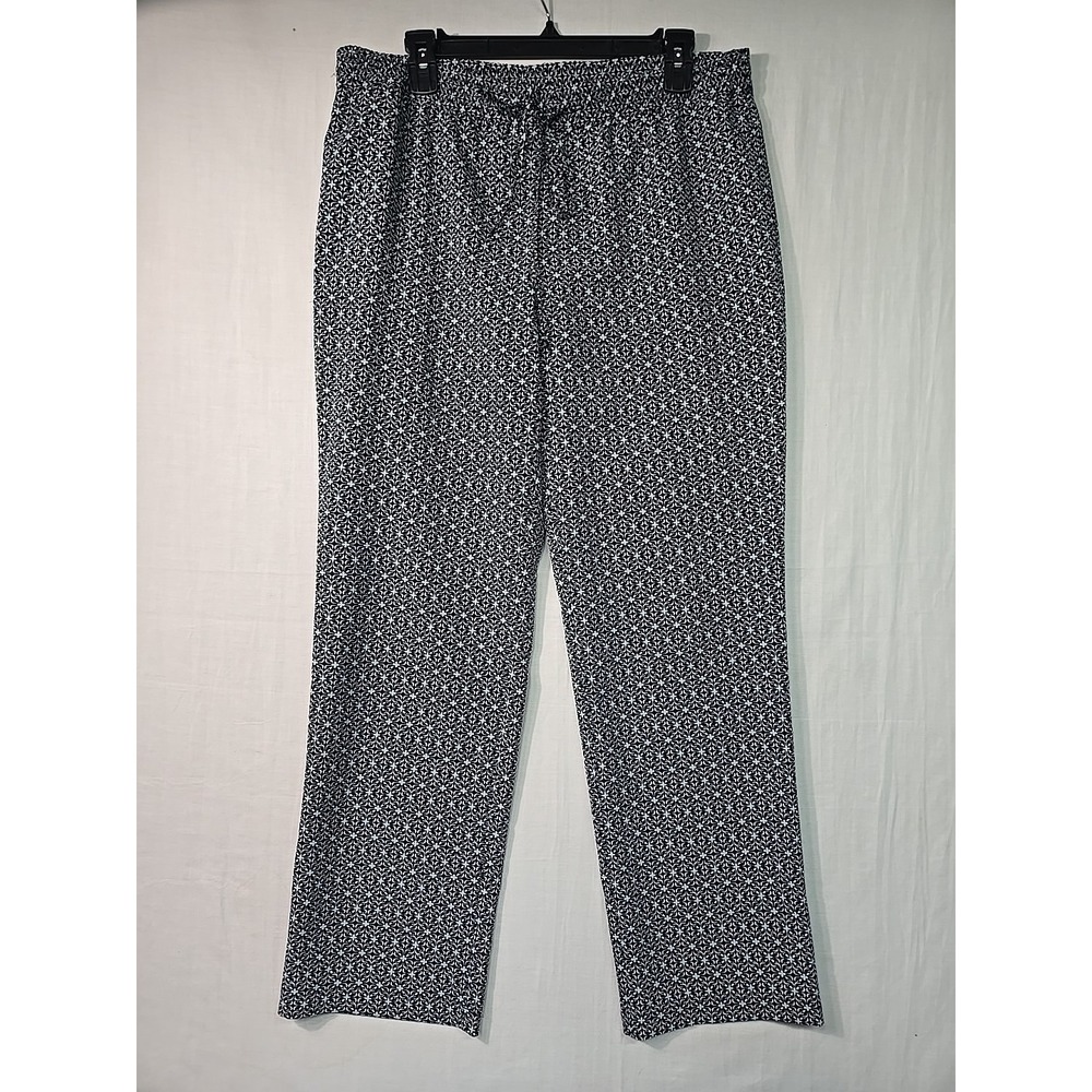 Talbots Women's Size 10‎ Floral Print Pull On Drawstring Elastic Pants Straight